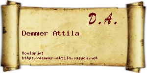 Demmer Attila névjegykártya